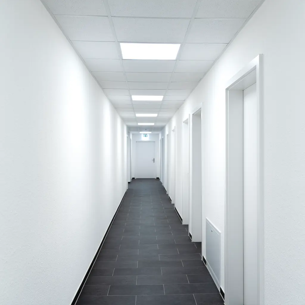 Trockenbau · Fußboden, Decke, Wand rechts eingezogen, inklusive Türen